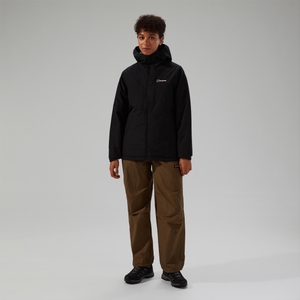 Isolierte wasserdichte Deluge Pro 3.0 Damen-Jacke - Schwarz