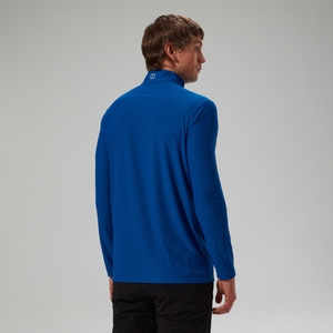 247 Long Sleeve Half Zip Tech T-Shirt für Herren - Blau