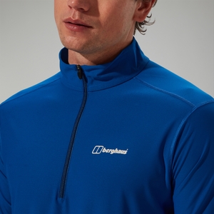 247 Long Sleeve Half Zip Tech T-Shirt für Herren - Blau