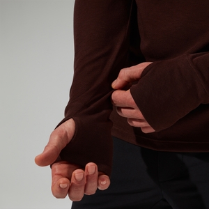 Halb-Zip Ivyhill Herren-Top - Braun