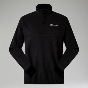 Snap-Fleece Felltop Herren-Pullover - Schwarz