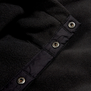 Snap-Fleece Felltop Herren-Pullover - Schwarz