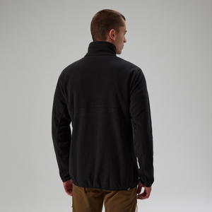 Snap-Fleece Felltop Herren-Pullover - Schwarz