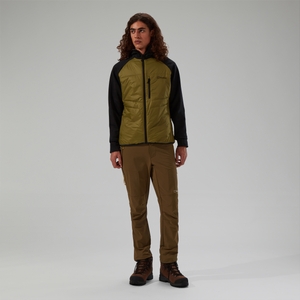 Trawden Hybrid-Kapuzenjacke für Herren - Grün/Schwarz