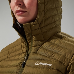 Nula Lange Micro Jacket für Damen - Grün