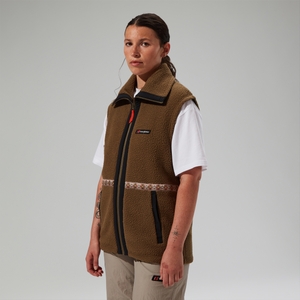 Fleece-Gilet Rhynie Aztec Unisex-Jacke - Braun/Schwarz