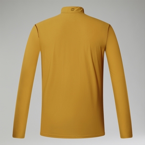247 Long Sleeve Half Zip Tech T-Shirt für Herren - Gelb