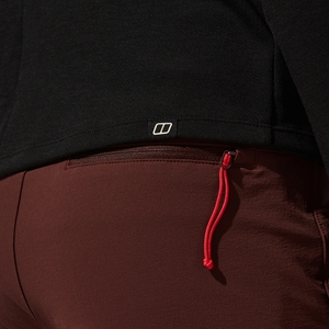 Halb-Zip Ivyhill Damen-Top - Schwarz