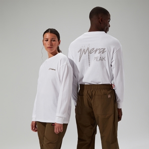 Langarm Mera Peak Unisex-Shirt - Weiß