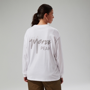 Langarm Mera Peak Unisex-Shirt - Weiß