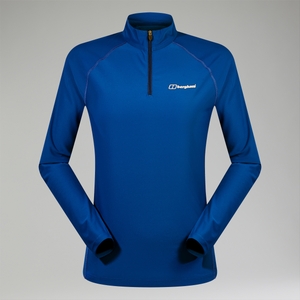 Women's 247 Half Zip Long Sleeve Tech Tee - Blue