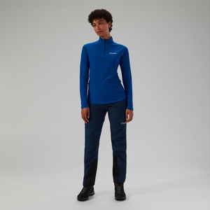 Women's 247 Half Zip Long Sleeve Tech Tee - Blue