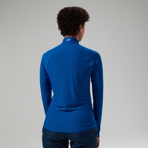 Women's 247 Half Zip Long Sleeve Tech Tee - Blue