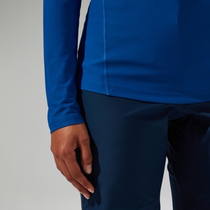 Women's 247 Half Zip Long Sleeve Tech Tee - Blue