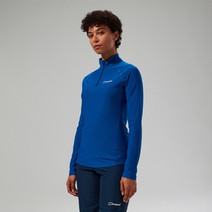 Women's 247 Half Zip Long Sleeve Tech Tee - Blue