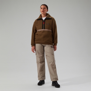 Unisex Rhynie Aztec Half Zip Fleece - Brown/Black