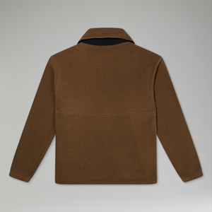 Unisex Rhynie Aztec Half Zip Fleece - Brown/Black