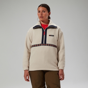 Unisex Rhynie Aztec Half Zip Fleece - Grey/Blue