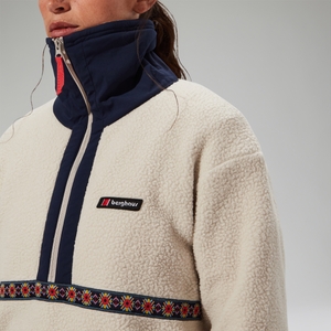 Unisex Rhynie Aztec Half Zip Fleece - Grey/Blue