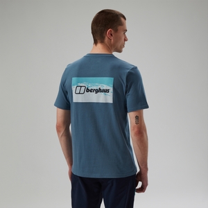Cheviot Box Logo Herren-T-Shirt - Blau