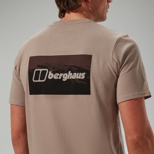 Men's Cheviot Box Logo Short Sleeve T-Shirt - Grey