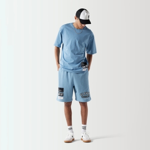 Varsity Graphic Sweat Shorts - Shadow Blue