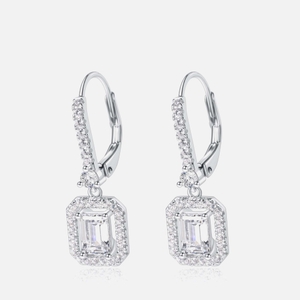 Carat London Moxie Borderset Sterling Silver Drop Earrings