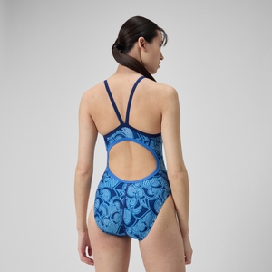 Monopièce à motif imprimé Propel Back pour femmes, bleu
