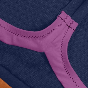 Women's Colourblock Bikini Top Blue
