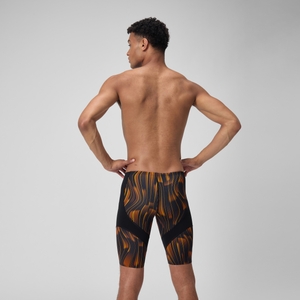 Cuissard de natation Space Train pour hommes, orange/noir