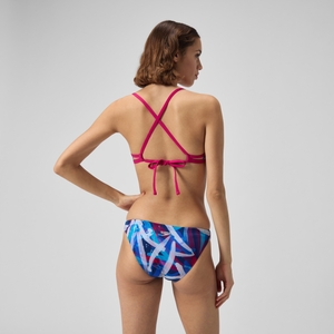 Bas classique à motif imprimé pour femmes, bleu