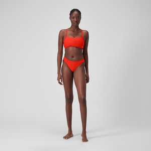Haut dos nageur couleur unie pour femmes, rouge