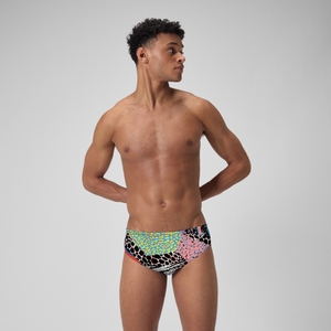 Men's Printed One Brief Red/Green