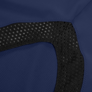 Crop top uni avec maille filet pour Femmes Bleu céruléen