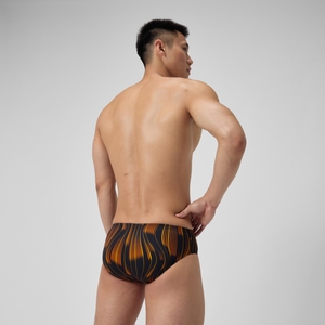 Caleçon boxeur ajusté boxeur ajusté Space Train pour hommes, bleu marine/orange