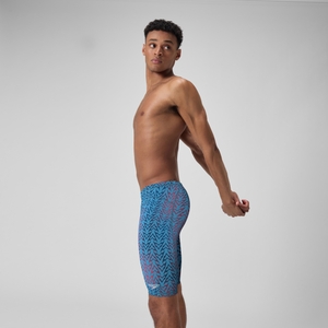 Cuissard de natation à motif imprimé Vanquisher pour hommes, bleu