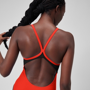 Monopièce dos nageur pour femmes, Rouge