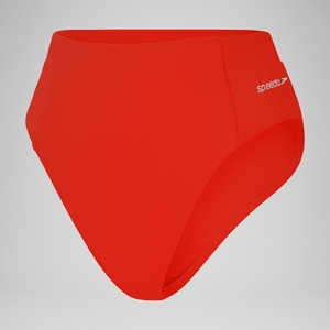 Women's Solid High-Waist Bottom Red