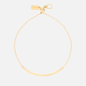 Coach Gold-Plated Cubic Zirconia Slider Bracelet