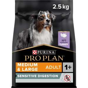 ProPlan Medium&Large Adult Sensitive Digestion reich an Truthahn, Getreidefreie Rezeptur 2.5kg