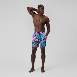 Maillot de bain à motif imprimé Rondo Edge 18 po pour hommes, Bleu