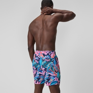 Maillot de bain à motif imprimé Rondo Edge 18 po pour hommes, Bleu
