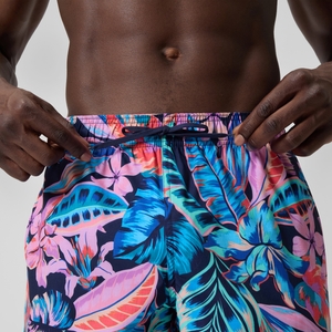 Maillot de bain à motif imprimé Rondo Edge 18 po pour hommes, Bleu