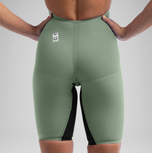 Women's Fastskin LZR Valor 2.0 Country Green Openback Kneeskin