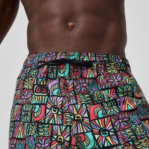 Redondo Edge Bedruckte Badeshorts 40 cm Schwarz/Orange für Herren
