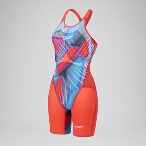 Combinaison partielle à dos fermé - Fastskin LZR Pure Valor 2.0 pour Femmes Bleu/Rouge - 28