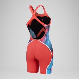 Women's Fastskin LZR Pure Intent 2.0 Openback Kneeskin Red/Blue