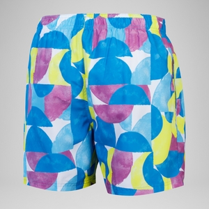 Men's Digital Printed Leisure 16" Swim Shorts Blue