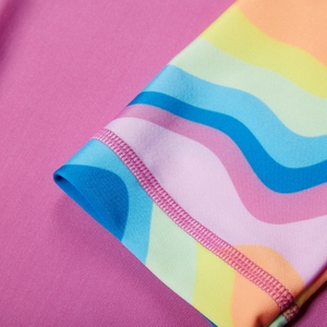 Girls' Printed Short Sleeve Sun Top Pink