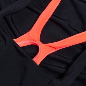 Maillot de bain à bande flexible avec soutien-gorge intégré pour Femmes Noir/Rouge sirène